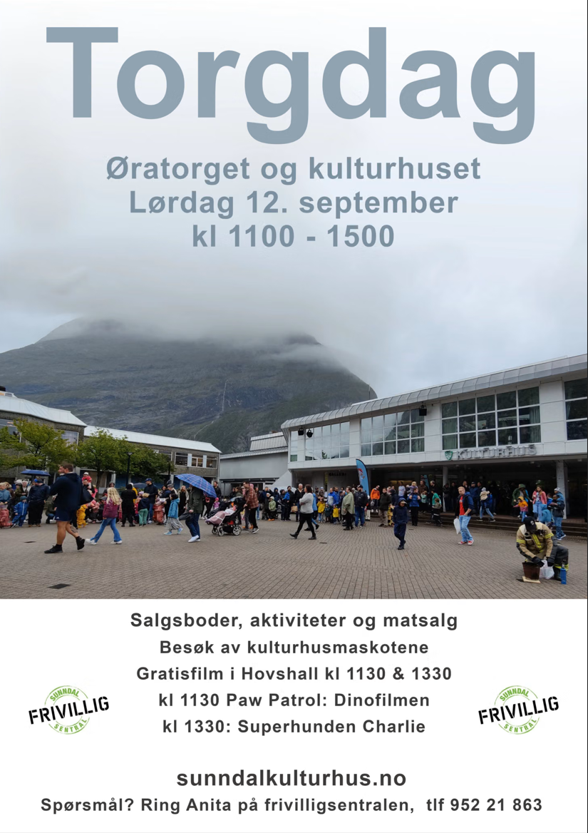 Plakat over torgdag - Klikk for stort bilde